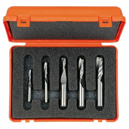 CMT ORANGE TOOLS SOLID CARBIDE 5-PCS DOWNCUT SPIRAL BIT 192.000.02